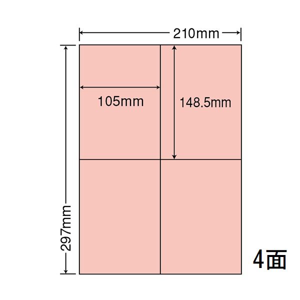 東洋印刷 CL50R ラベル 105mm×148.5mm 500シート(100シート×5) 2ケース 【代金引換不可】